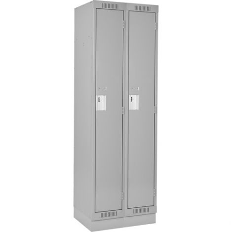 Assembled Clean Line™ Economy Lockers w/Recessed Base - No. of Tiers: 1 - Bank of: 2 - Ships Free