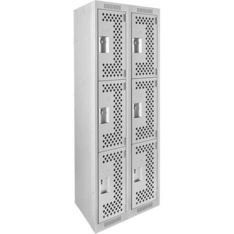 Assembled Clean Line™ Perforated Economy Lockers - Ships Free