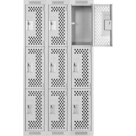 Assembled Clean Line™ Perforated Economy Lockers - Ships Free