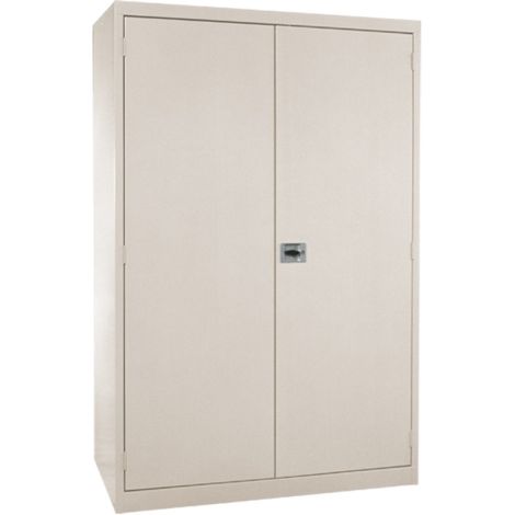 Deep Hi-Boy Storage Cabinet, Steel, 4 Shelves, 72"H x 36"W x 24"D, Beige