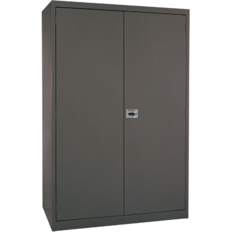 Deep Hi-Boy Storage Cabinet, Steel, 4 Shelves, 72"H x 36"W x 24"D, Charcoal