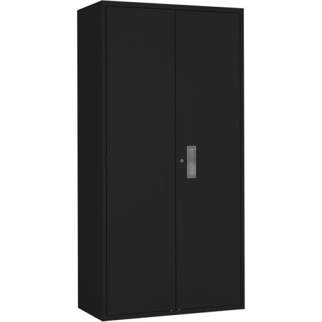 Wardrobe Storage Cabinet, Steel, 36"W x 18"D x 72"H, Black