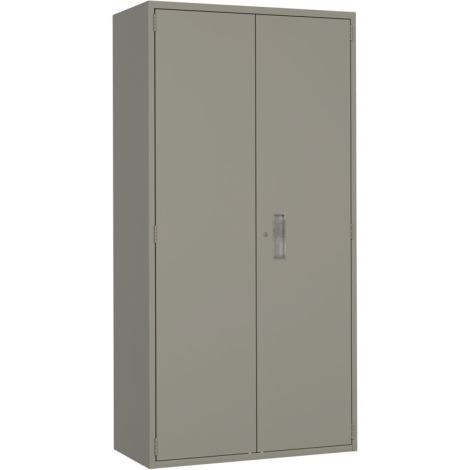 Wardrobe Storage Cabinet, Steel, 36"W x 18"D x 72"H, Grey