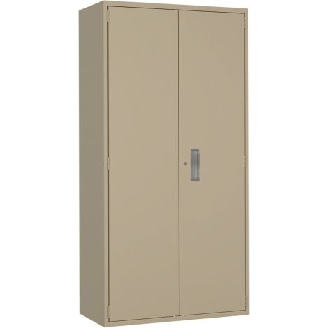 Wardrobe Storage Cabinet, Steel, 36"W x 18"D x 72"H, Beige