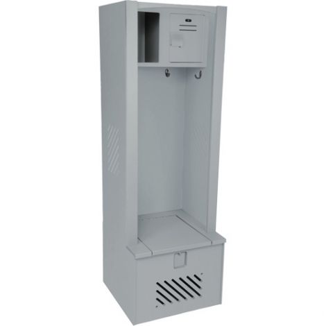 Lenox® High-Density Polyethylene Gear Locker - 18"D x 24"W x 72"H - Colour Grey