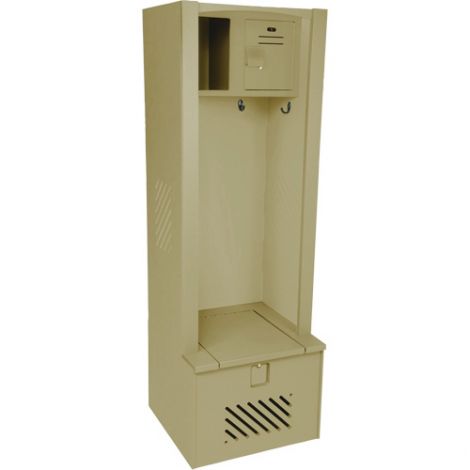 Lenox® High-Density Polyethylene Gear Locker - 21"D x 24"W x 72"H - Colour: Beige