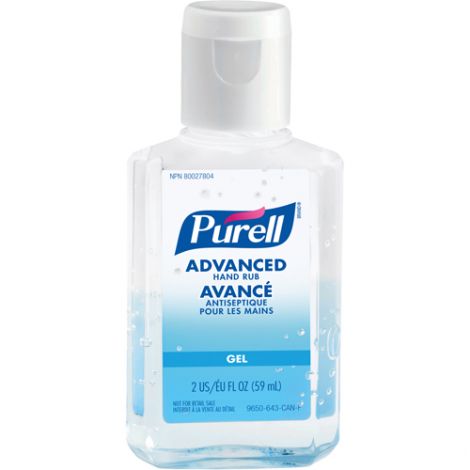 Purell® Hand Sanitizer -  Container Type: Squeeze Bottle - Net Volume: 59 ml - Fragrance: Unscented - Qty/Case: 48