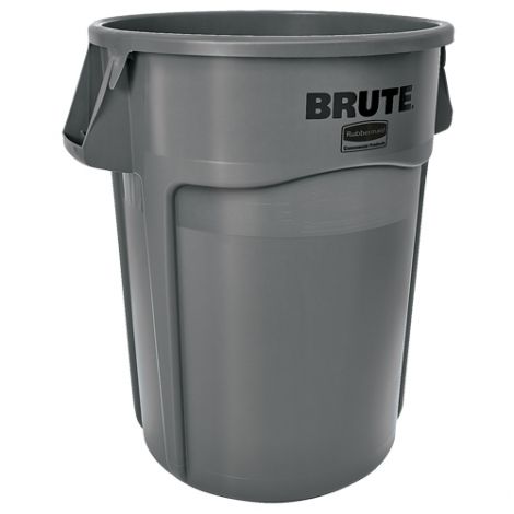 BRUTE® 44-Gallon Round Containers - Colour: Grey