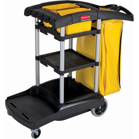 High Capacity Cleaning Carts w/Bins 