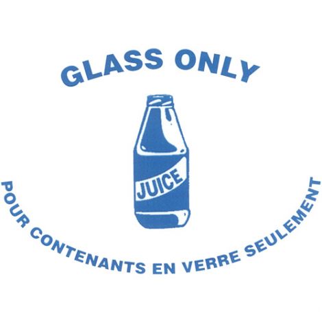 Decals for Bullseye™ Recycling Containers - Description: Cans Only - Language: Bilingual