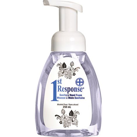 1st Response® Sanitary Hand Foam, Liquid , 250 ml Pump Bottle, Unscented - Case/Qty: 16