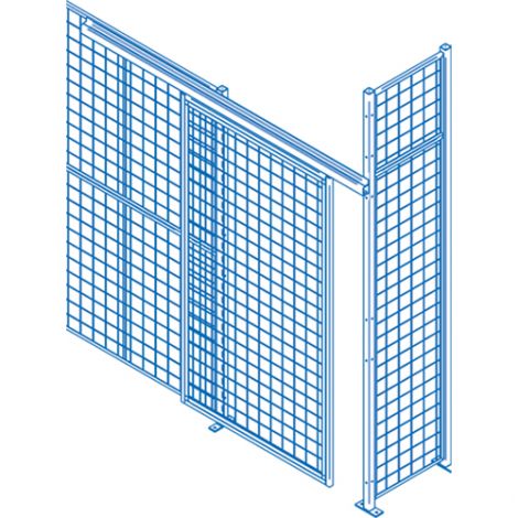 Heavy-Duty Sliding Door - Height: 10' - Width: 8' - Colour: Blue