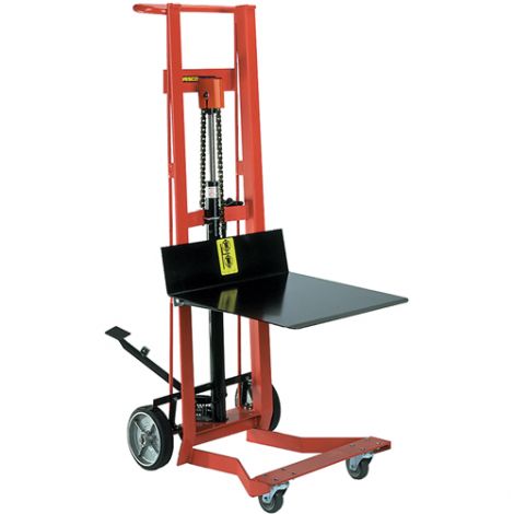 Hydraulic Platform Lift Stacker - Lifting Capacity: 750 lbs. - Platform Dimensions: 22"W x 22"D - Ships Free