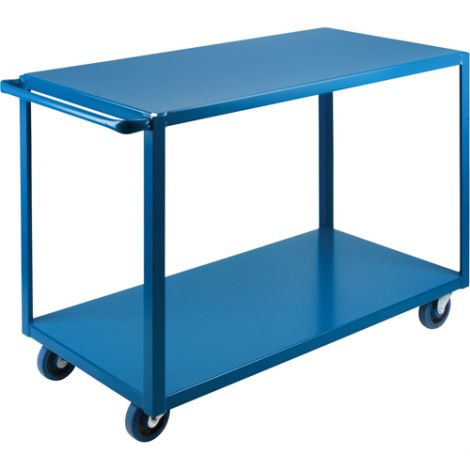 Heavy-Duty Shelf Carts - 36" Overall Height - Shelf Size: 24"W x 48"D - No. Shelves: 2