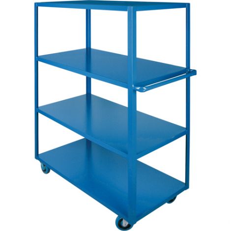 Heavy-Duty Shelf Carts - 61" Overall Height - Shelf Size: 24"W x 48"D - No. Shelves: 4