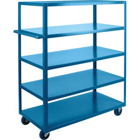 Heavy-Duty Shelf Carts - 61" Overall Height - Shelf Size: 24"W x 36"D - No. Shelves: 5