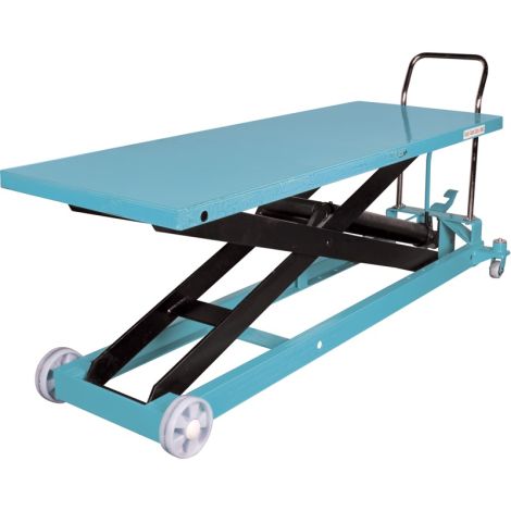 Heavy-Duty Hydraulic Scissor Lift Table, 80-1/8"L x 29-1/2"W, Steel, 2200 lbs. Capacity