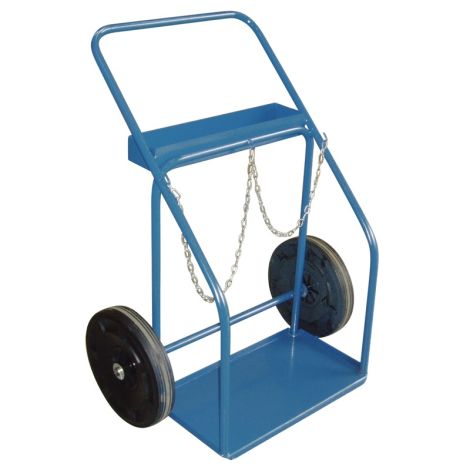 Gas Cylinder Carts, Rubber Wheels, 13"W x 25"L Base, 1000 lbs.