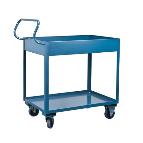 Deep Lipped Service Cart - No. of Shelves: 2 - Clearance Between Shelves: 22.5"