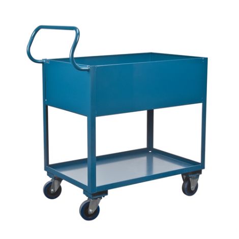 Deep Lipped Service Cart - No. of Shelves: 2 - Clearance Between Shelves: 16"