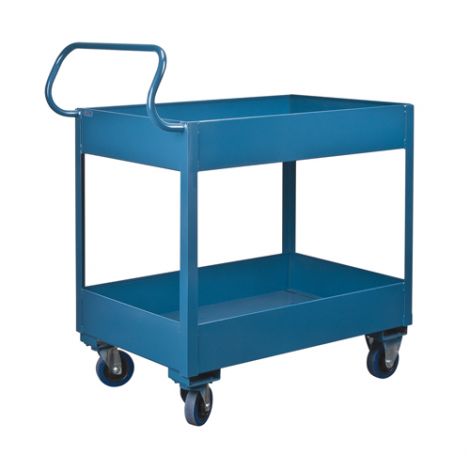 Deep Lipped Service Cart - No. of Shelves: 2 - Clearance Between Shelves: 18"