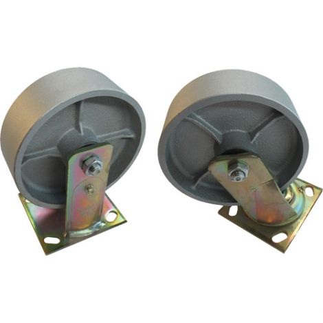 Steel Self-Dumping Hoppers - 8" Steel Caster Set