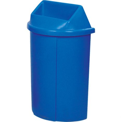 Half Moon Bullseye™ Recycling Container - Opening: Rectangular - 22 1/2"L x 12 1/4"W x 36"H