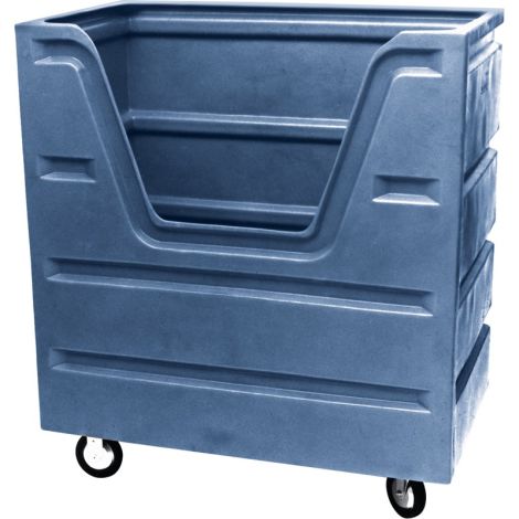 Bulk Laundry Trucks, Plastic, 29"W x 48"D x 55"H, 1000 lbs. Capacity