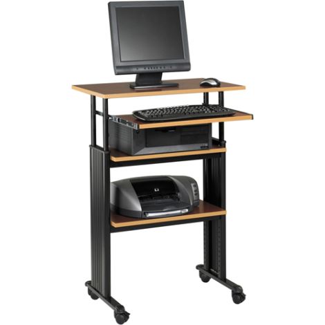 MUV™ Stand-Up Adjustable Height Workstations, Cherry