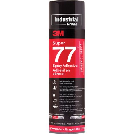 Super 77 Spray Adhesive - Format: 24 oz. - Qty/Case: 4