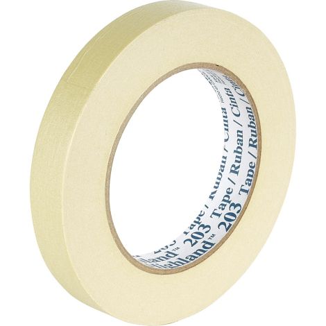 Highland™ 203 Masking Tape, 18mm (3/4")W x 55m (180')L, Beige, Qty/Case: 48 Rolls