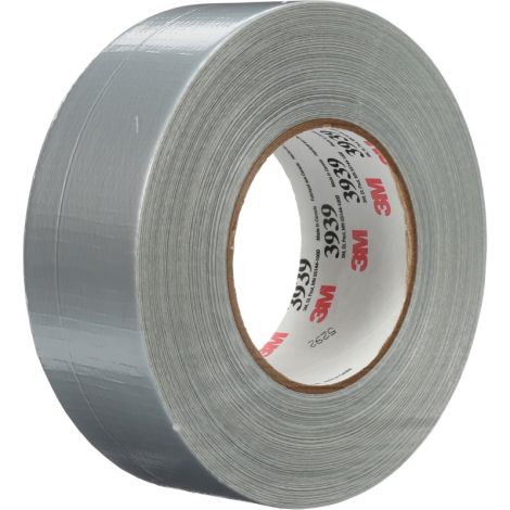 3939 Duct Tape, 9 mils, Silver, 48mm (2") x 55m (180'), Qty/Case: 24 Rolls