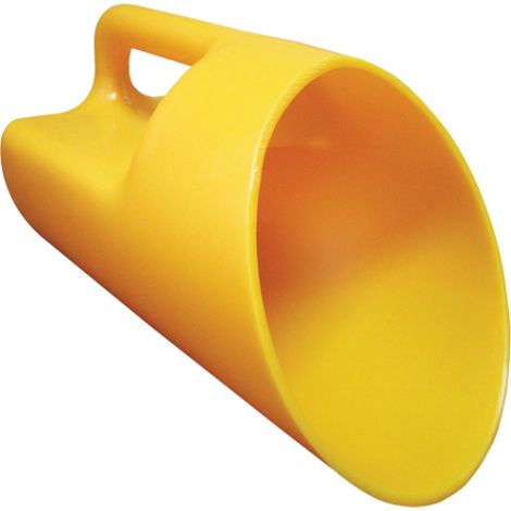 Polyethylene Salt & Sand Scoop - 1 Gallon / Yellow - Case/Qty: 6