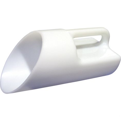 Polyethylene Salt & Sand Scoop - 1 Gallon / White - Case/Qty: 6  