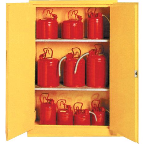 ULC Approved Insulated Flammable Storage Cabinet - 44"W x 19"D x 66"H  - 2 Door, Manual,  2 Adjustable Shelves  45 Gallons Capacity