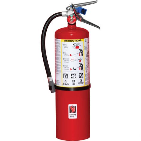 Steel Dry Chemical ABC Fire Extinguishers - Capacity: 10 LBS  - Rating: 6A:80BC 