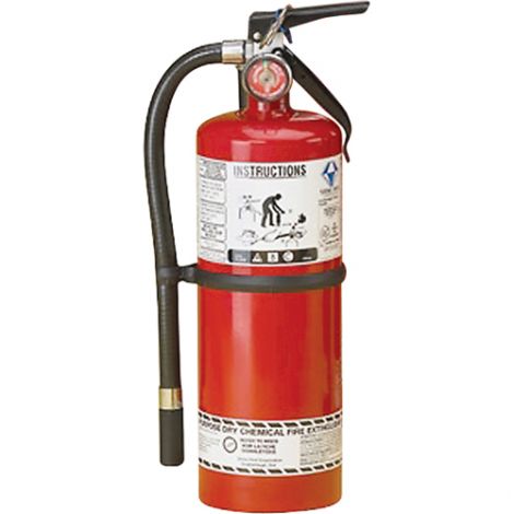 Steel Dry Chemical ABC Fire Extinguishers - Capacity: 5 lbs. - Rating: 3A:10BC