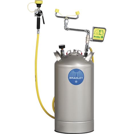 Portable Pressurised Eyewash Station - Type: Pressurized - Standard(s) Met: ANSI Z358.1 - Capacity: 15 gal.