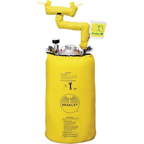 Portable Pressurized Eyewash Station With Heater Jacket, 15 gal. Capacity, Meets ANSI Z358.1