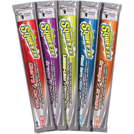 Sqwincher® Sqweeze Freezer Pops Convenient Single Servings! - Flavour: Assorted