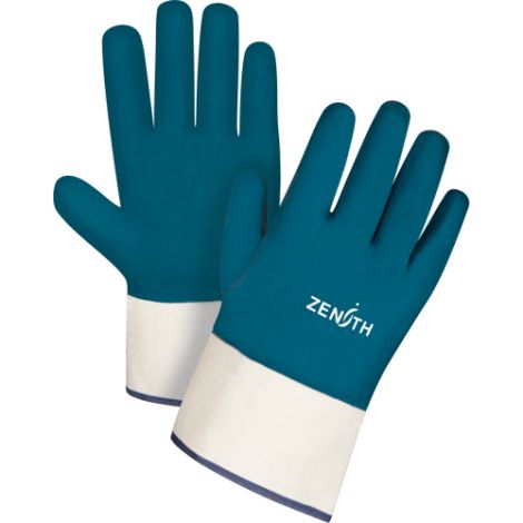 Heavyweight Nitrile Coated Safety Cuff Gloves, Fully Coated - Size: 2X-Large (11) - Case/Qty: 48 Pairs