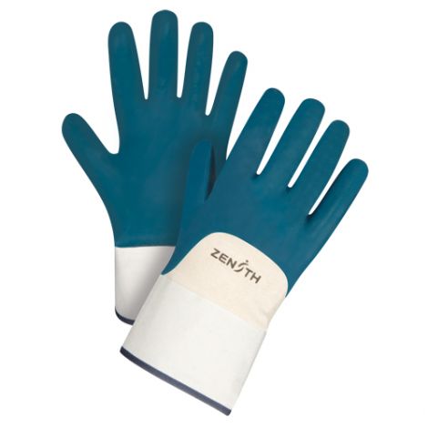 Heavyweight Nitrile Coated Safety Cuff Gloves, Palm Coated - Size: 2X-Large (11) - Case/Qty: 48 Pairs