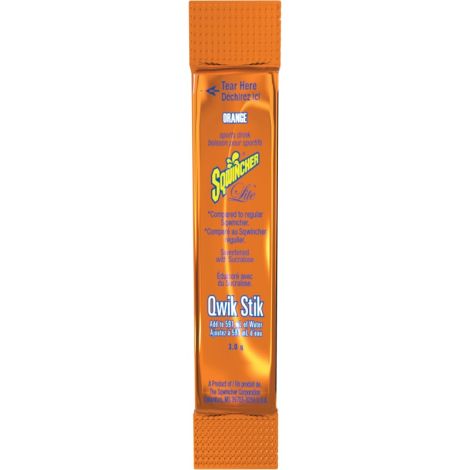 Sqwincher® ZERO® Qwik Stik™ Rehydration Drink, Powder, Orange, Case/Qty: 100