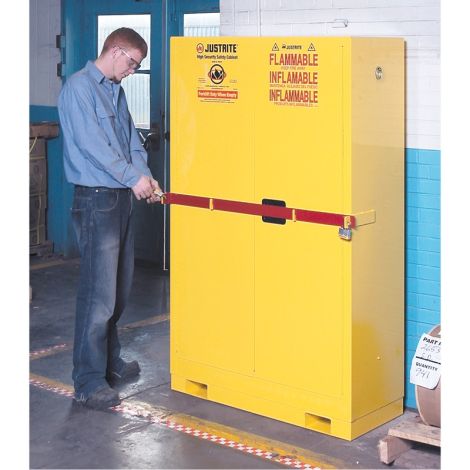 Sure-Grip® Ex High Security Flammable Safety Cabinets With Steel Bar, 45 gal. cap., Manual Doors, 43"W x 65"H x 18"D