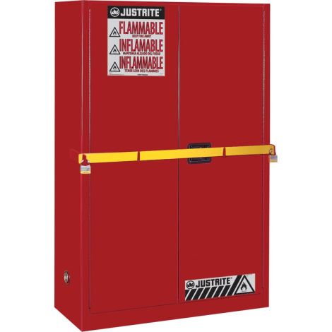 High Security Flammables Safety Cabinet with Steel Bar, 45 gal., Self-Closing Doors