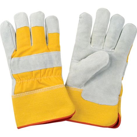 Split Cowhide Fitters Foam Fleece Lined Gloves - Size: Large - Case/Qty: 48 Pairs