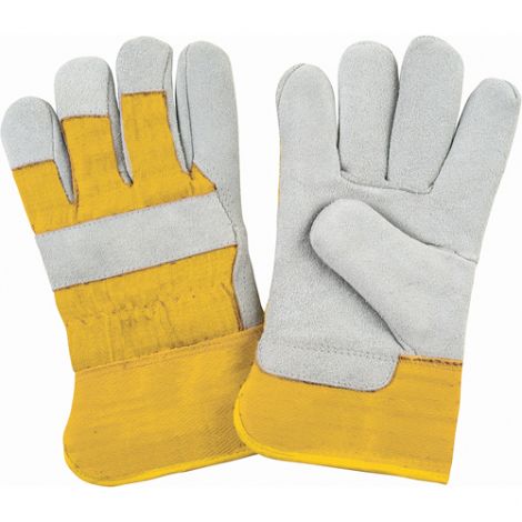 Split Cowhide Fitters Foam Fleece Lined Gloves - Size: Medium - Case/Qty: 48 Pairs