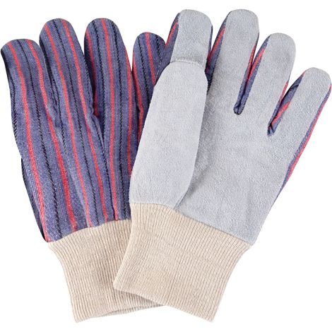 Standard-Duty Work Gloves, Large, Split Cowhide Palm, Case/Qty:60 Pairs