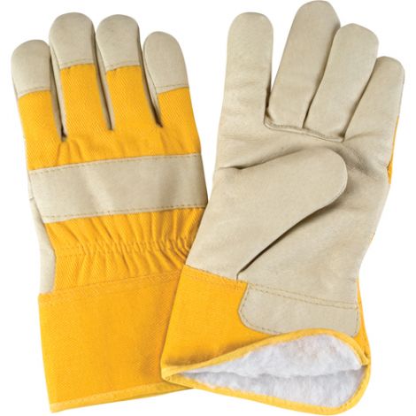 Acrylic Boa-Lined Grain Pigskin Fitters Gloves - Size: Large - Case/Qty: 36 Pairs