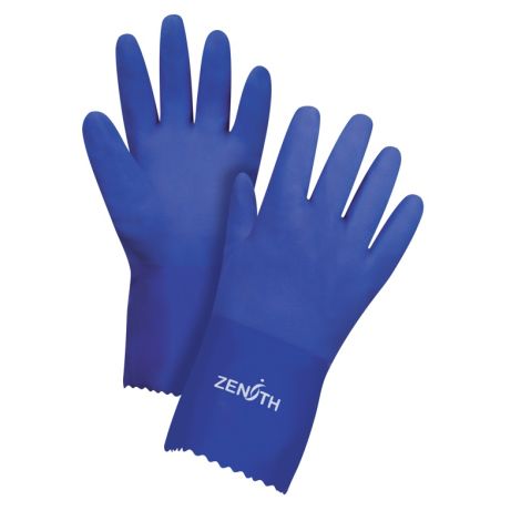 Ultra Flexible Gloves, Size Large/9, 12"L, PVC, Interlock Inner Lining, 45-mil, Case/Qty: 24 Pairs